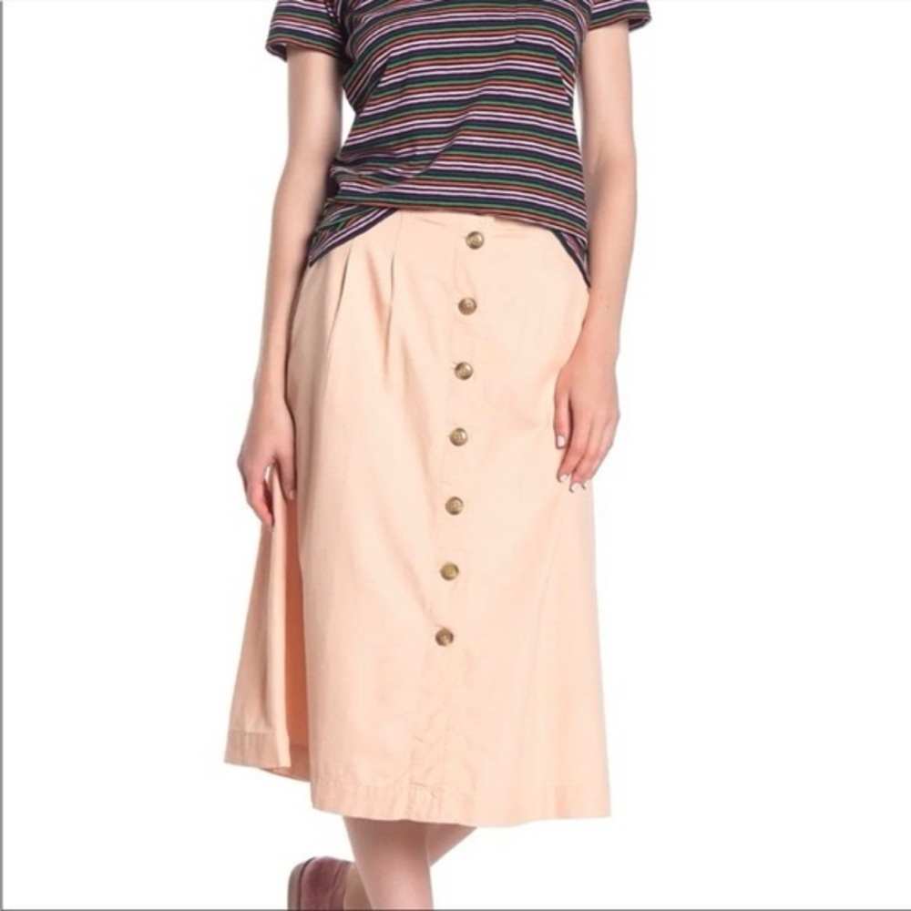Madewell Patio Button Front Skirt